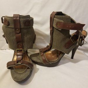 Bakers Army Green Heels | US Size 10